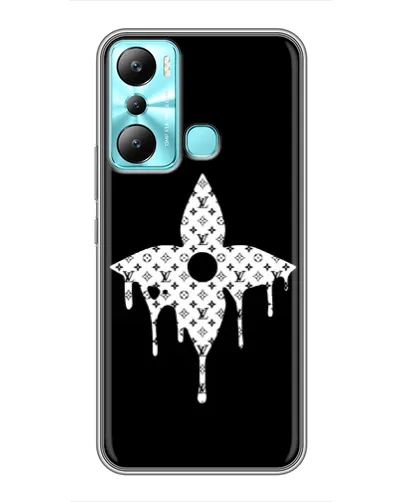 Чехол для Infinix Hot 20i (X665E) с картинкой «Цветочная монограмма»