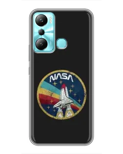 Чехол для Infinix Hot 20i (X665E) с картинкой «NASA — эмблема миссии»