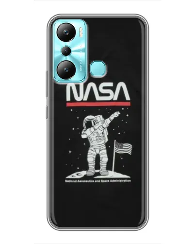 Чехол для Infinix Hot 20i (X665E) с картинкой «NASA — шагаем по Луне» Чехол для Infinix Hot 20i (X665E) с картинкой «NASA — шагаем по Луне»