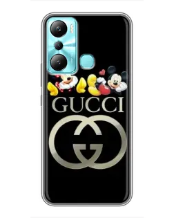 Чехол для Infinix Hot 20i (X665E) с картинкой «Gucci — герои Disney»
