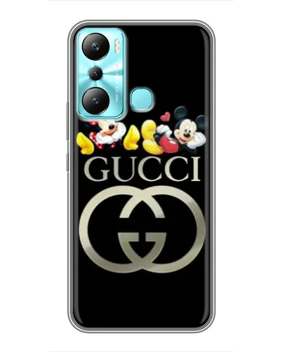 Чехол для Infinix Hot 20i (X665E) с картинкой «Gucci — герои Disney»