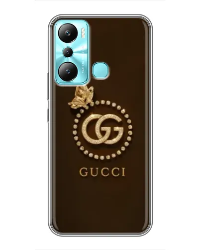Чехол для Infinix Hot 20i (X665E) с картинкой «Gucci — золотая бабочка»