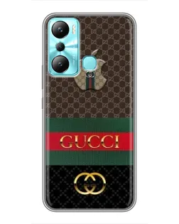Чехол для Infinix Hot 20i (X665E) с картинкой «Gucci — брендированный десерт»
