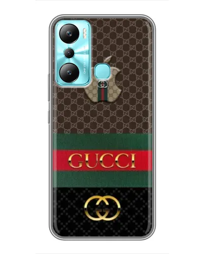 Чехол для Infinix Hot 20i (X665E) с картинкой «Gucci — брендированный десерт»
