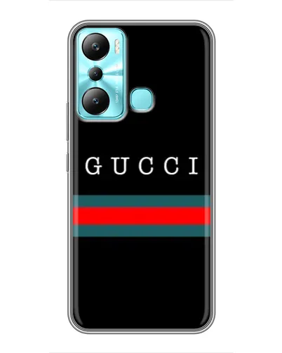 Чехол для Infinix Hot 20i (X665E) с картинкой «Gucci — красный пояс»