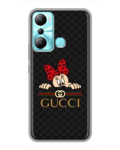 Чехол для Infinix Hot 20i (X665E) с картинкой «Минни Маус Gucci — черный»