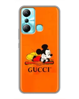 Чохол для Infinix Hot 20i (X665E) з картинкою «Міккі Маус Gucci — помаранч»