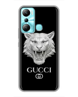 Чохол для Infinix Hot 20i (X665E) з картинкою «Gucci — срібний лев»