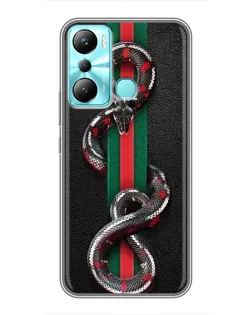 Чохол для Infinix Hot 20i (X665E) з картинкою «Gucci — змія на смузі»