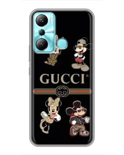Чохол для Infinix Hot 20i (X665E) з картинкою «Gucci — герої Disney та монограма»
