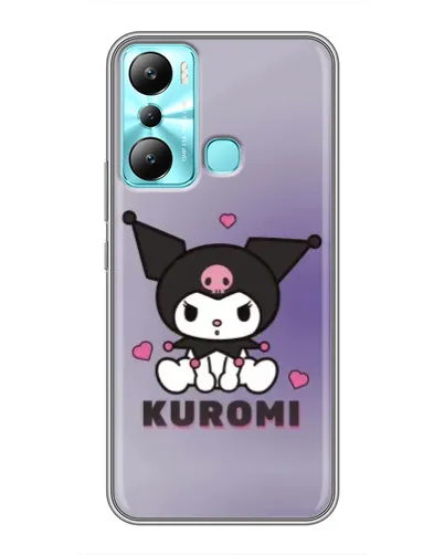 Чехол для Infinix Hot 20i (X665E) с картинкой «Kuromi — фиолетовый арт»