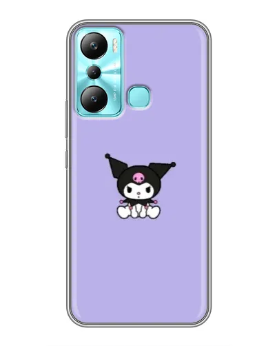 Чехол для Infinix Hot 20i (X665E) с картинкой «Kuromi — фиолетовый минимализм»