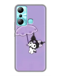 Чехол для Infinix Hot 20i (X665E) с картинкой «Kuromi с зонтиком»