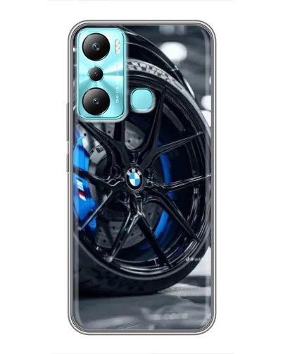 Чехол для Infinix Hot 20i (X665E) с картинкой «Колесо BMW вблизи»