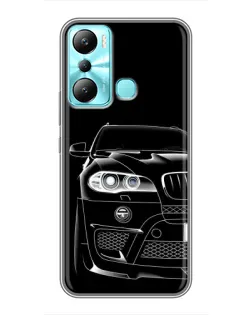 Чехол для Infinix Hot 20i (X665E) с картинкой «Темный силуэт BMW»