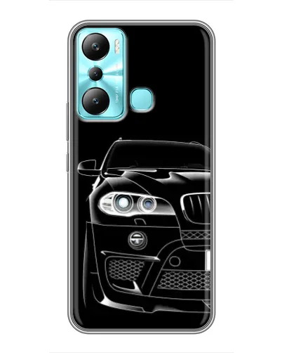 Чехол для Infinix Hot 20i (X665E) с картинкой «Темный силуэт BMW»