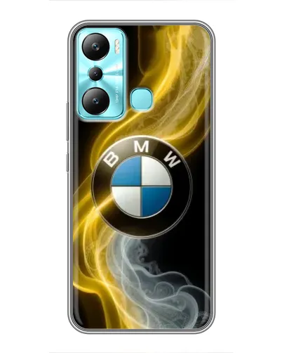 Чехол для Infinix Hot 20i (X665E) с картинкой «Золотистый дым BMW»