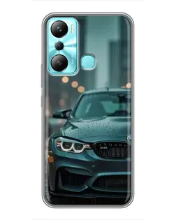 Чехол для Infinix Hot 20i (X665E) с картинкой «BMW в огнях города»