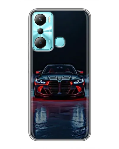 Чехол для Infinix Hot 20i (X665E) с картинкой «BMW на мокрой дороге»