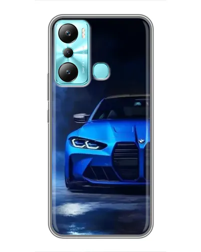 Чехол для Infinix Hot 20i (X665E) с картинкой «Голубая BMW M4»