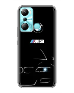 Чехол для Infinix Hot 20i (X665E) с картинкой «Минималистичный принт BMW M3»