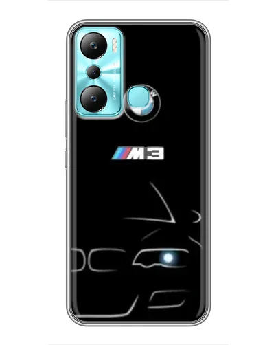 Чехол для Infinix Hot 20i (X665E) с картинкой «Минималистичный принт BMW M3»