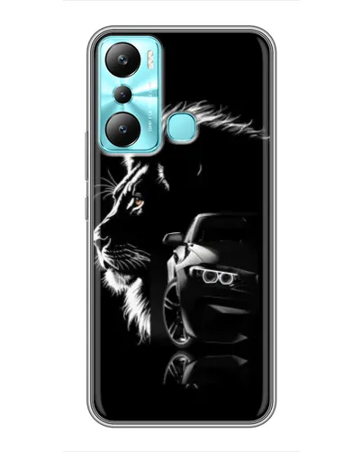 Чехол для Infinix Hot 20i (X665E) с картинкой «BMW и лев»