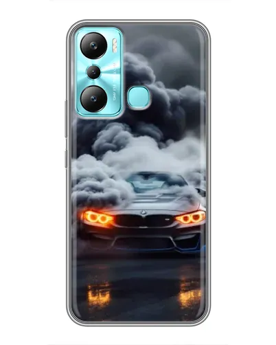 Чехол для Infinix Hot 20i (X665E) с картинкой «BMW в дыму»