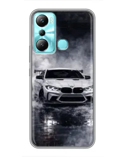 Чехол для Infinix Hot 20i (X665E) с картинкой «BMW сквозь туман»