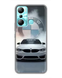 Чохол для Infinix Hot 20i (X665E) з картинкою «BMW в білому диму» Чохол для Infinix Hot 20i (X665E) з картинкою «BMW в білому диму»