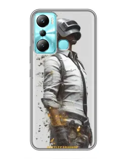 Чехол для Infinix Hot 20i (X665E) с картинкой «PUBG — боец в пыли»