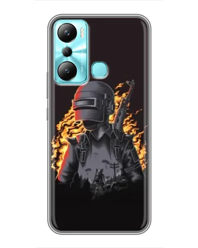 Чехол для Infinix Hot 20i (X665E) с картинкой «PUBG — огненный силуэт» Чехол для Infinix Hot 20i (X665E) с картинкой «PUBG — огненный силуэт»