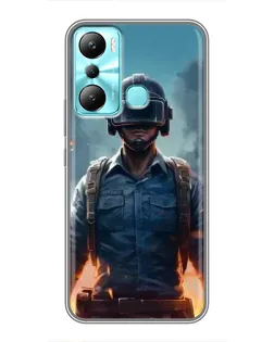 Чехол для Infinix Hot 20i (X665E) с картинкой «PUBG — реалистичный герой»