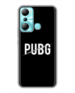 Чехол для Infinix Hot 20i (X665E) с картинкой «PUBG — белый логотип»
