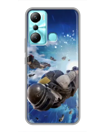 Чехол для Infinix Hot 20i (X665E) с картинкой «Десант PUBG — прыжок» Чехол для Infinix Hot 20i (X665E) с картинкой «Десант PUBG — прыжок»