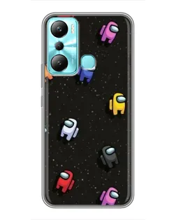 Чехол для Infinix Hot 20i (X665E) с картинкой «Космический паттерн Among Us»