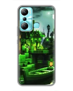Чехол для Infinix Hot 20i (X665E) с картинкой «Minecraft лесной пейзаж»
