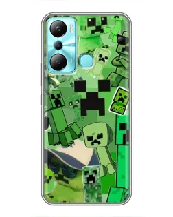 Чехол для Infinix Hot 20i (X665E) с картинкой «Криперы Minecraft»