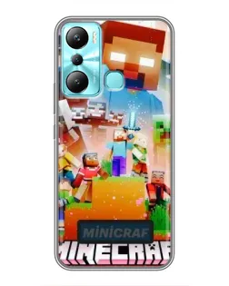 Чехол для Infinix Hot 20i (X665E) с картинкой «Minecraft герои игры»