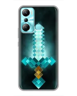 Чехол для Infinix Hot 20i (X665E) с картинкой «Алмазный меч неон»
