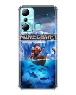 Чехол для Infinix Hot 20i (X665E) с картинкой «Minecraft ледяной мир»