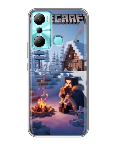 Чехол для Infinix Hot 20i (X665E) с картинкой «Зимний Minecraft» Чехол для Infinix Hot 20i (X665E) с картинкой «Зимний Minecraft»