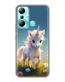 Чохол для Infinix Hot 20i (X665E) з картинкою «Єдиноріг на галявині» Чохол для Infinix Hot 20i (X665E) з картинкою «Єдиноріг на галявині»