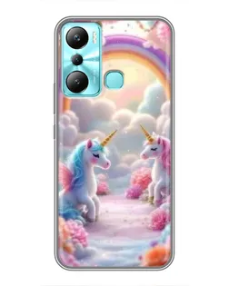 Чохол для Infinix Hot 20i (X665E) з картинкою «Веселка і єдинороги» Чохол для Infinix Hot 20i (X665E) з картинкою «Веселка і єдинороги»