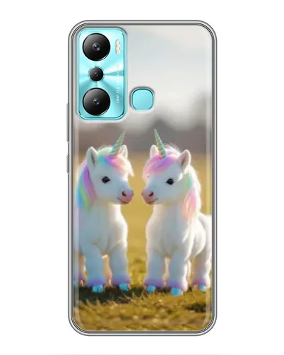 Чохол для Infinix Hot 20i (X665E) з картинкою «Пара єдинорогів»