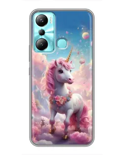 Чохол для Infinix Hot 20i (X665E) з картинкою «Єдиноріг серед хмар»