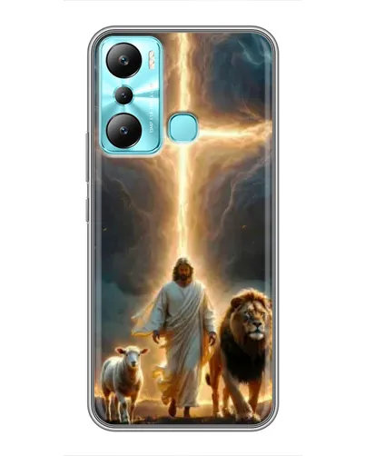 Чехол для Infinix Hot 20i (X665E) с картинкой «Лев Иуды и Свет» Чехол для Infinix Hot 20i (X665E) с картинкой «Лев Иуды и Свет»