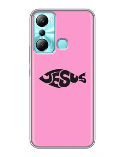 Чехол для Infinix Hot 20i (X665E) с картинкой «Розовый символ  Jesus»