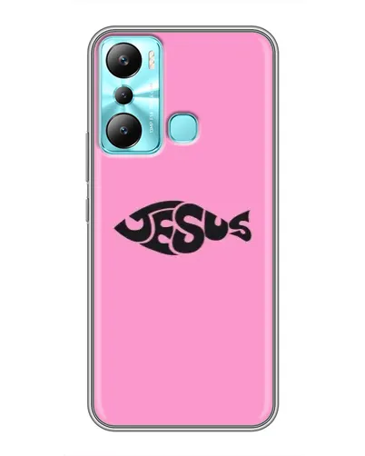 Чехол для Infinix Hot 20i (X665E) с картинкой «Розовый символ Jesus» Чехол для Infinix Hot 20i (X665E) с картинкой «Розовый символ Jesus»