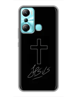 Чехол для Infinix Hot 20i (X665E) с картинкой «Графический крест Jesus»